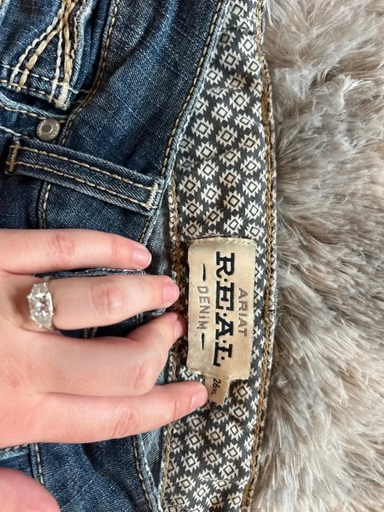 Ariat Dark Blue Flare Jeans - Picture 3 of 5